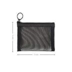 Patu Mini Zipper Mesh Bags, 4" x 5", Size S / A7, 5 Pieces, Beauty Makeup Lipstick Cosmetic Accessories Organizer, Small Travel Kit Storage Pouch, Black