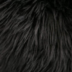 WLNUI Set of 2 Black Halloween Decorative Pillow Covers New Luxury Series Merino Style Faux Fur Fluffy Throw Pillow Covers Square Fuzzy Cushion Case for Sofa Bedroom Living Room Home Decor 20x20 Inch