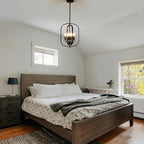 Black Chandelier Light Fixture, 4-Light Dining Room Chandelier Over Table Farmhouse Rustic Small Entryway Chandeliers Hanging Island Pendant Lights for Kitchen Entryway Foyer Living Room