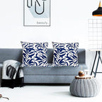 Decorative Throw Pillow Covers Set of 2 Blue Pillow Covers 16x16 inch Short Plush Couch Throw Pillow Cases Floral Throw Pillows,Farmhouse Outdoor Pillow Covers for Sofa Bed Living Room Car