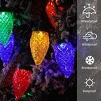 Brightever C9 Battery Operated Christmas Lights, 70FT 100LED String Lights Battery Powered with Timer & 8 Lighting Modes, Indoor Outdoor Christmas Light for Patio Garden Decoration, Multicolor, 1-Pack