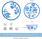Melamine Dinnerware Set 12-Piece for 4 Dish Set Plates Bowls Unbreakable Dishware for Indoor Outdoor Use Lightweight Durable for Camping Picnics Parties light blue