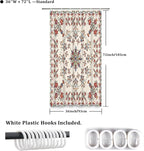 Boho Shower Curtain Floral Pattern Fabric Curtain for Bathroom Plant Theme Religion Floral Shower Curtain Sets Waterproof Decor 36x72Inch