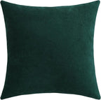 Jeneoo Hunter Green Decorative Throw Pillow Covers Soft Chenille Comfy Solid Couch Cushion Cover Decor (Set of 1, 24 x 24 Inches)