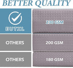 Lavender Stall No Hook Shower Curtain with Snap in Liner,230GSM Waffle Weave Shower Curtains for Bathroom,54W x 80H