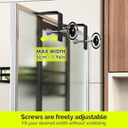 Orimade Over The Door Shower Caddy Adjustable 4 Tier Black,Bathroom Hanging Organizer Shelf Rustproof with 4 Hooks,Shower Basket with Soap Holder and Suction Cup