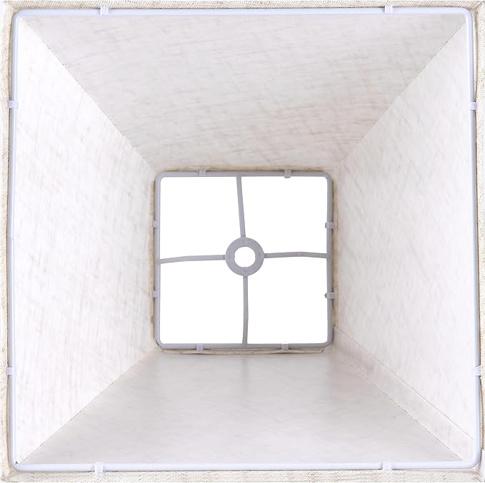 4"×9" × 8.3”inches Spider Set of 2 Small Square Lampshades for Wall Lamps Table Lamps Floor Lamps-Wall Mount Vintage Lamp Shade Fabric,Beige Oatmeal Linen Lampshades Replacement for Bedroom By GO&SO