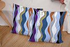 CAPSCEOLL Abstract Throw Pillow Covers Modern Home Art Decor,Circles Waves and Dots Paint Strokes and Splashes 16X16 Inches Set of 2 Pillow Cases Decorative for Bedroom,Living Room,Cushion Couch Sofa