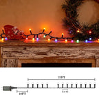33FT 500 LED Christmas Lights Plug-in, Mini Globe Lights Outdoor Indoor with 8 Modes for Bedroom Party Wedding Garden Christmas Tree Deco(Multicolor)