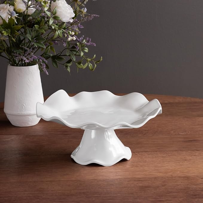 Beatriz Ball VIDA Havana Small Pedestal Cake Plate (White)