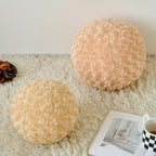 Ball Pillow, Decorative Round Pillow for Couch n, Circle Throw Pillows, Perfect Ball Pillows for Couch, Stylish Decorative Pillows, Versatile Round Throw Pillow (Beige, Medium-11.8 Inches)