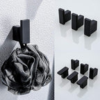 RANDOM Matte Black Towel Hooks for Bathrooms Kitchen Black Hooks for Hanging 2 Pack SUS 304 Stainless Steel Wall Hooks Modern Bathroom Hardware Accessories Coat Robe Hook Wall Mounted.96009-8MB
