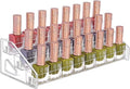 JessLab Nail Polish Organizer, 3-Tier Acrylic Display Sunglasses Organizer Essential Oils Holder Makeup Organizer Sunglass Display Rack - Clear