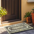 Door Mat Welcome Mat, Heavy Duty Door Mat 23.6 x 35.4 Inch Front Rug Doormat for Outdoor Entrance Home Non-Slip Rubber Rug for Front Door, Outside, Entryway, Patio (Yellow Welcome)