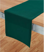 Solino Home Linen Table Runner 90 Inches Long - 100% Pure Linen Rainforest Green Dining Table Runner 14 x 90 Inch for Fall, Autumn, Thanksgiving, Christmas, Holiday - Fete