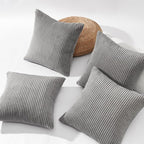 Topfinel Decorative Throw Pillow Covers Cushion Cases, Set of 4 Soft Velvet Modern Double-Sided Designs, Mix and Match for Home Decor, Pillow Inserts Not Included (12x12 inch, Grey)