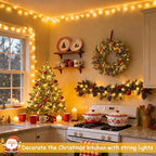 JMEXSUSS 500 LED Warm White Christmas Lights Indoor Outdoor, 163ft Clear Wire Plug-in String Lights Bedroom, 8 Modes Remote Control Christmas Tree Lights for Christmas Bedroom Tree Classroom