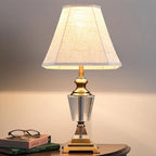GO&SO Set of 2 Light Beige Lampshade Octagonal Bell Lamp Shades 6.5" Top x 13" Bottom x 11.2" Slant High x 10.5'' Vertical High, Linen Lamp Shade for Table & Floor Lamps - Hand Crafted - Spider Fitter