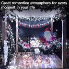 Ollny Christmas Lights Outdoor Waterproof, 1000LED 328FT Super Long String Lights with Remote 3 Timer, Plug in 8 Modes Fairy Light for Outside House Bedroom Xmas Decorations, Cool White