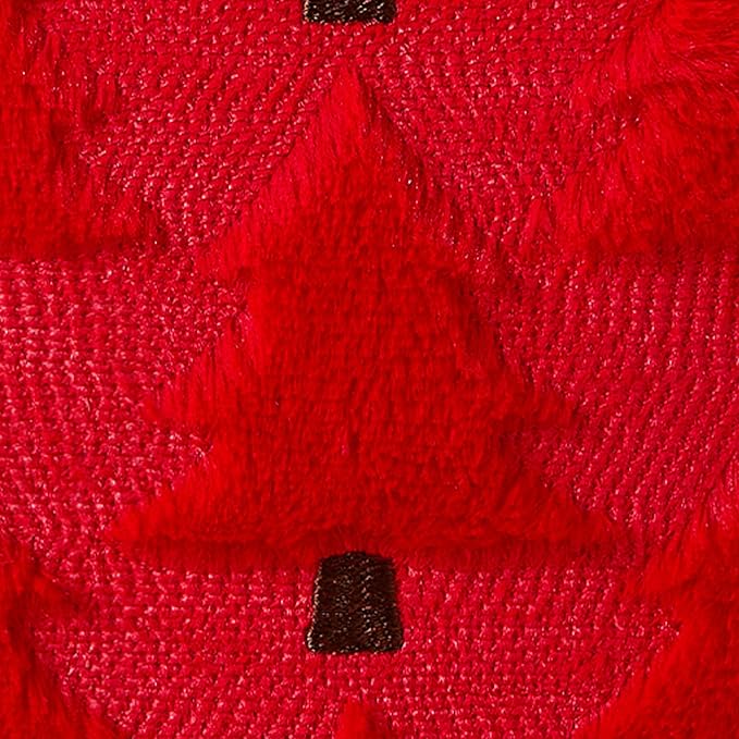 Christmas Pillow Covers 18x18 inch Set of 2 Christmas Decorations Soft Plush Faux Fur Wool Red Xmas Tree Throw Pillow Cases Winter Holiday Decor for Sofa Living Room PT012Q18