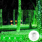 2 Pack Christmas String Lights Battery Operated with Timer, 66FT 200 LED Waterproof Twinkle Lights, 8 Modes Fairy Light for Indoor and Outdoor Bedroom Garland Tree Christmas Decorations (Green)