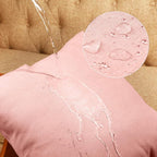 Boao 4 Pack Christmas Decorative Outdoor Waterproof Throw Pillow Covers Square Patio Balcony Garden Waterproof Cushion Case PU Coating Pillow Shell for Couch Bed Patio Sofa, 18 x 18 Inch(Pink)
