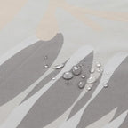 Long Fabric Shower Curtain, Gray and Tan Tropic Botanical Plant Shower Curtains for Bathroom, Modern Decorative Bathroom Curtains, 78“ W x 78” H