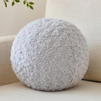 Ball Pillow, Decorative Round Pillow for Couch n, Circle Throw Pillows, Perfect Ball Pillows for Couch, Stylish Decorative Pillows, Versatile Round Throw Pillow (Light Grey, Medium-11.8 Inches)