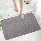Bath Mats 30x20 Non-Slip Absorbent Bathroom Rug, Quick Dry Machine Washable Shower Tub Mat with Rubber Backing, Soft Floor Carpet for Bathroom Decor Waffle Grey