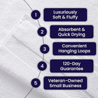 100% Organic Zero-Twist Cotton Towels - GOTS Certified Luxury Bath Towels - Ultra Soft & Plush 700GSM Long-Staple Cotton - 6 Piece Towel Set (Eucalyptus Green)