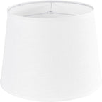 White Texture Lamp Shade Drum Lampshades Replacemnt for Table Lamps Floor Lamps-11"Top × 13" Bottom × 10" High(Spider),Modern Table Lamps Lights for Room-Required Assembly-By GO&SO