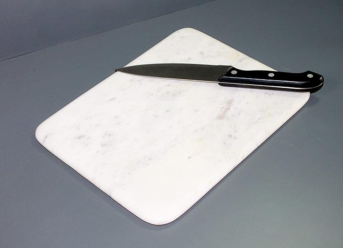 Marble Cutting Board Cheese Platter Multi-purpose Serving Platter (White) 9"x 12"