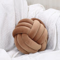 Petrella Knot Pillow Ball Round Throw Pillows Home Decor Cushion Decorative Aesthetic Throw Pillows，Coffee 8inch