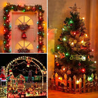 C7 Multicolor Christmas String Lights - 25ft Vintage Christmas Tree Lights, Outdoor Roofline String Lights with 25 Bulbs for Patio Garden Holiday Indoor Home Xmas Decoration