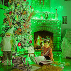 800 LED Christmas Lights Outdoor Indoor, String Lights for Outside with 8 Modes Waterproof, Plug in Twinkle Light Clear Wire for Xmas Tree, Patio, Garden, Party Decorations, Green