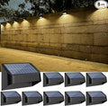 Solar Lights Outdoor, RGB 8 Colors, Dusk to Dawn Deck Light, Solar Deck Lights for Outside IP65 Waterproof, Backyard/Railing/Wall/Step/Patio/Fence(8 Pack,Black)