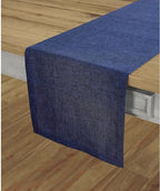 Solino Home Linen Chambray Navy Table Runner 108 Inches Long - Athena, 100% Pure Linen Dining Table Runner 14 x 108 Inch for Fall, Autumn, Thanksgiving, Christmas, Holiday