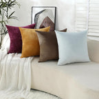 Jeneoo Plum Purple Decorative Throw Pillow Covers Soft Chenille Comfy Square Couch Cushion Cases for Living Room Sofa Decor (Set of 2, 16 x 16 Inches)