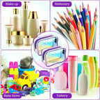 Weewooday 12 Pieces Clear Makeup Bags Cosmetic Storage Bags PVC Zipper Pouches Travel Waterproof Makeup Plastic Case for Women Organizing Toiletries Traveling Bathroom