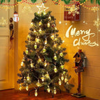 Brightown Indoor Christmas Lights, 7.5FT Battery Powered String with Santa, Gifts and Adorable Ornaments Inside Snow Globes, Ideal for Tree, Party, Garland Decor