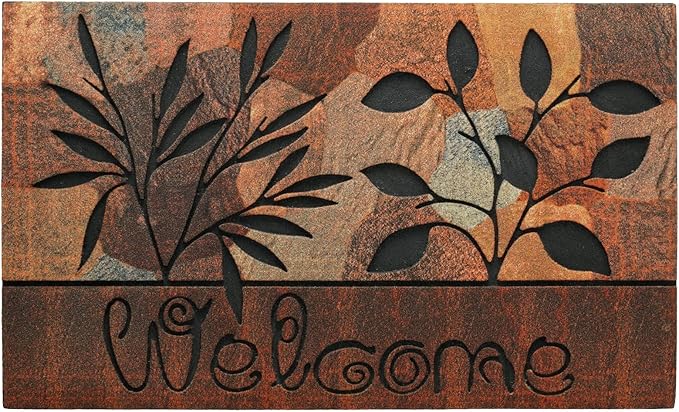 CHICHIC Door Mat Welcome Mat 18x 30 Inch Front Door Mat Outdoors for Home Entrance Outdoors Mat for Outside Entry Way Doormat Entry Rugs, Heavy Duty Non Slip Rubber Back Low Profile, Fall Leaves