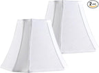 GO&SO Set of 2 Medium Octangonal Lamp Shades Off White,Square Cut Corner Lamp Shade for Floor Lamps,Table Lamps for Bedroom Lamps, 6.5x13.2x10.6",Natural Linen, Traditional Shade, Easy Assembly