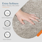 Walensee Large Bathroom Rug (24 x 60, Light Tan) Extra Soft and Absorbent Shaggy Bath Mat Machine Washable Microfiber Non Slip Luxury Floor Mat