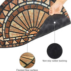 CHICHIC Welcome Door Mat 18 x 30 Inch Front Doormat Outdoors for Home Entrance Outdoors Mat for Outside Entry Way Doormat Entry Rugs, Heavy Duty Non Slip Rubber Back Low Profile, Orange Brown