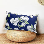 Decorative Throw Pillow Covers Set of 2 Blue Hydrangea Pillow Covers 12x20 inch Super Soft Short Plush Square Floral Throw Pillows,Farmhouse Outdoor Pillow Covers for Couch Living Room