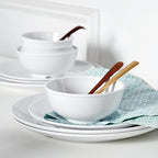 16Pcs Melamine Dinnerware Sets, Plates and Bowls Sets for 4, Lightweight and Unbreakable Dish Set for Camping, Picnic,RV, Dishwasher Safe,BPA Free