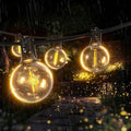 Outdoor String Lights 20ft LED Hanging Globe Patio Lights with G40 Shatterproof Bulbs(7+1 Bulbs), Waterproof Connectable Hanging Light for Indoor Outdoor Decor Garden Camping Backyard Porch