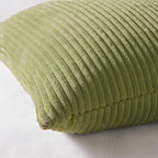 Topfinel 22x22 Decorative Large Throw Pillows Covers Set of 4,Yellow Green Mix Design Corduroy Bed Cushion Case,Couch Sofa Living Room Euro Shams No Insert,Summer Home Decor