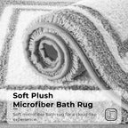 GRANNY SAYS Microfiber Bathroom Rugs Non Slip Washable, Water Absorbent Bathroom Mats for Tub Non Slip, Soft Bath Mats for Bath Floor & Shower, Long Bath Rug, 24" x 48", Grey Rug