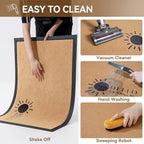 Dirt Trapping Outdoor Welcome Mats, 24x35 Durable Non-Slip Door Mat Outside Entrance, Low Profile Easy Clean Doormat for Patio Porch Front Indoor Entryway, Brown